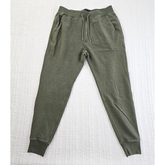 Abercrombie & Fitch Men's Joggers Size Medium Army Green Drawstring EUC LN - Picture 1 of 14